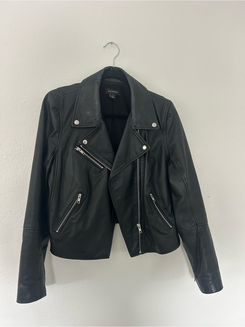Mackage Black Leather Asymmetrical Moto Jacket